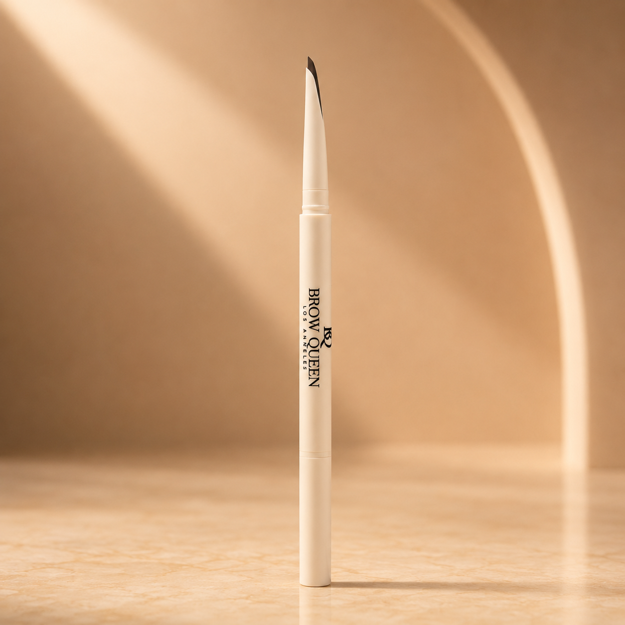 Eyebrow pencil with a beige background