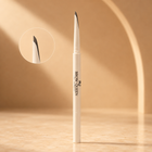 White eyebrow pencil with 'Brow Queen' branding on a beige background