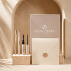 Brow Queen Los Angeles eyebrow grooming products on a neutral background